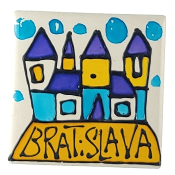 MAGNES NA LODÓWKĘ płytka ceramiczna zamek w Bratysławie M13799