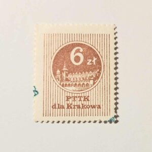 ZN 050 znaczek cegiełka - PTTK dla Krakowa 6 zł