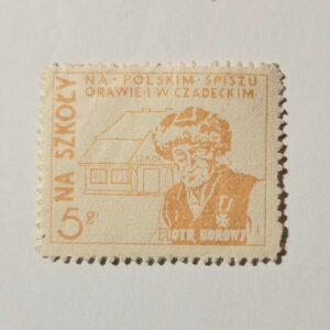 ZN 043 znaczek cegiełka - Na Polskie Szkoły na Polskim Spiszu Orawie i w Czadeckim Piotr Borowy 5 gr