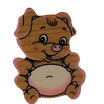 MAGNES NA LODÓWKĘ drewniany świnka M04479