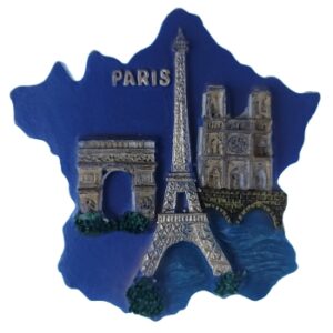 MAGNES NA LODÓWKĘ kontur Francji z motywem Paryża M04590