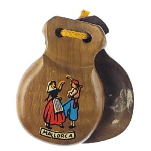 MAGNES NA LODÓWKĘ drewniane kastaniety z Majorki M13758