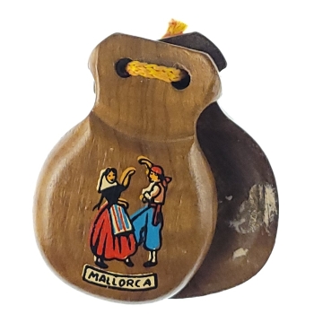 MAGNES NA LODÓWKĘ drewniane kastaniety z Majorki M13758