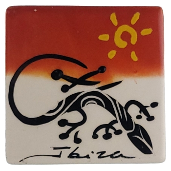 MAGNES NA LODÓWKĘ pamiątka z Ibizy gekon M13877