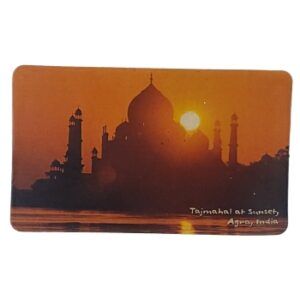 MAGNES Mauzoleum Taj Mahal o zachodzie słońca w Agrze Indie M13882