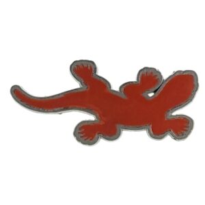 MAGNES NA LODÓWKĘ metalowy czerwona jaszczurka/gekon M13913