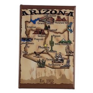 MAGNES NA LODÓWKĘ mapa stanu Arizona M14015