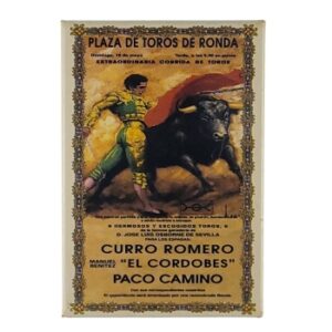 MAGNES NA LODÓWKĘ plakat z korridy z areny Plaza de Toros de Ronda M14025