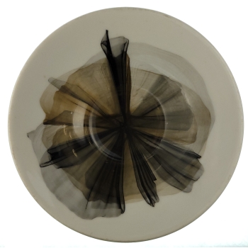 Talerzyk Espresso spodek styl Averio Alabaster z efektem ombre, ispirowana kwiatami TAL00039