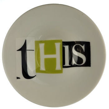 Talerzyk Espresso spodek do filiżanki z napisem inspirowany stylem Bauhaus TAL00042