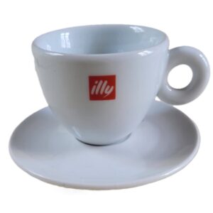 Biała filiżanka cappuccino marki illy FU153