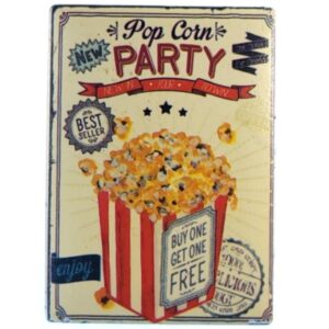 Magnes Znak reklamowy z napisem "Pop Corn Party"  M14822