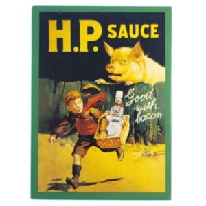 Magnes tabliczka w stylu vintage reklamująca sos H.P M14829