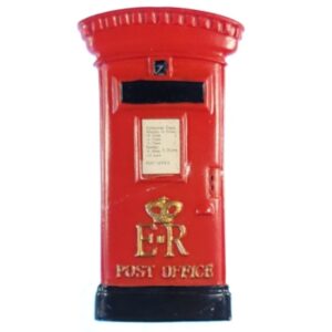 Magnes tradycyjna brytyjska skrzynka pocztowa Royal Mail. M14878
