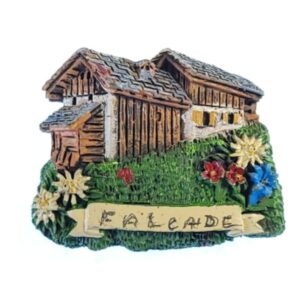 Magnes tradycyjny alpejski domek z napisem FALCADE M14885