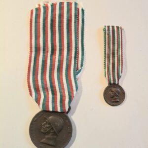 WŁOCHY MEDAL GUERRA PER L' UNITA D'ITALIA 1915-1918 +MINIATURKA MED-073