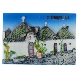 Magnes Trulli z Alberobello białe domki w Apulia we Włoszech M14971