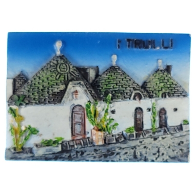 Magnes Trulli z Alberobello białe domki w Apulia we Włoszech M14971