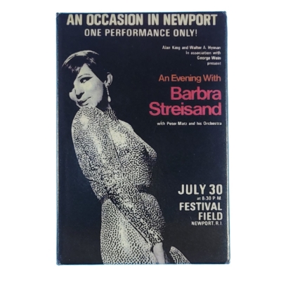 Magnes plakat z 1966 roku promuje występ Barbry Streisand w Newport M14993
