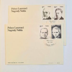 Fi 2660 - 63 koperta FDC  Polscy laureaci Nadrody Nobla