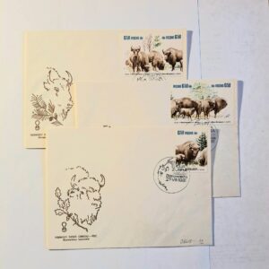 Fi 2608 - 12 FDC  Restytucja żubra.